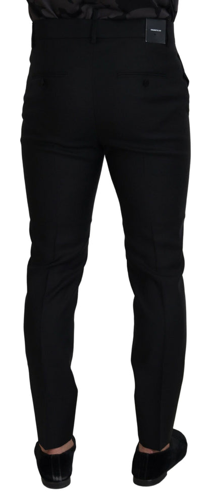 Back Virgin Wool Slim Fit Men Formal Pants - The Luxe Alliance