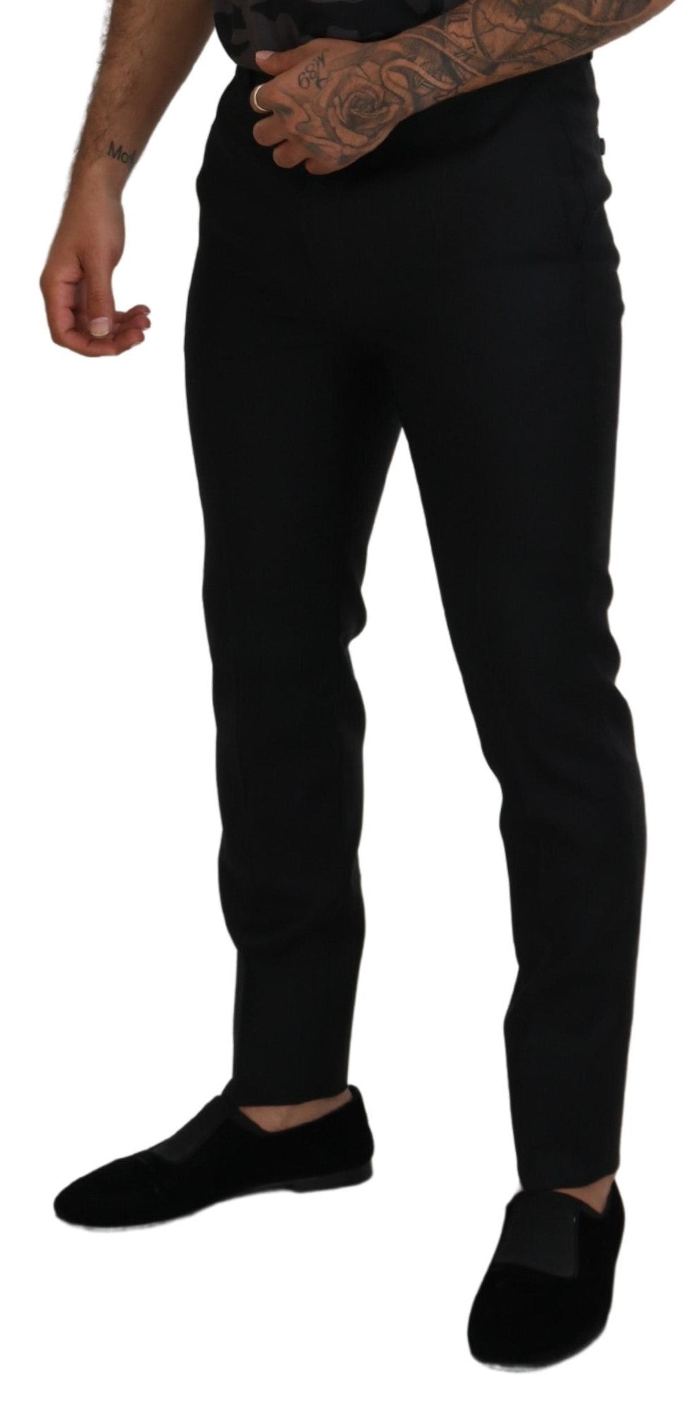 Dsquared2 Black Virgin Wool Slim Fit Men’s Formal Pants