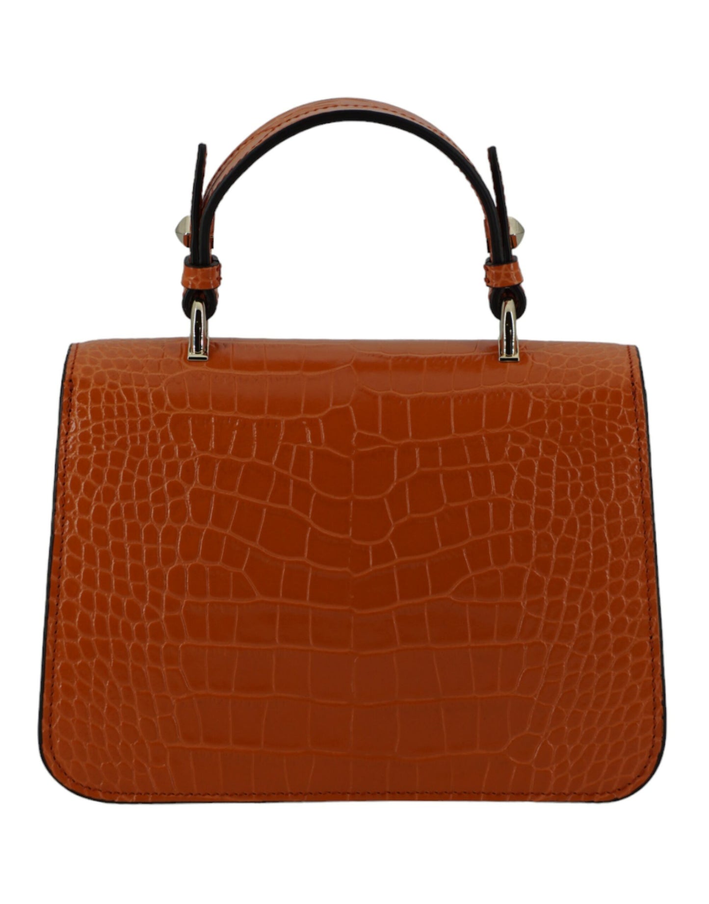  - Orange Leather Top Handle and Shoulder Bag