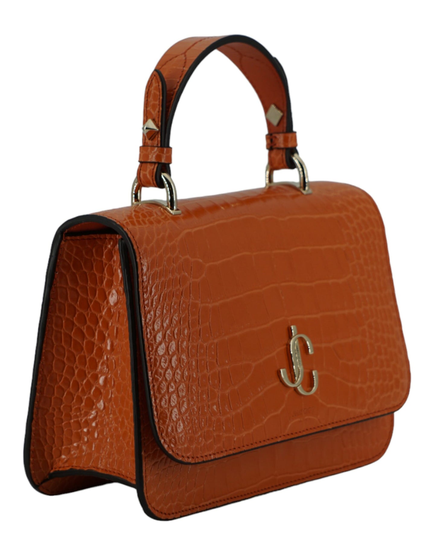  - Orange Leather Top Handle and Shoulder Bag