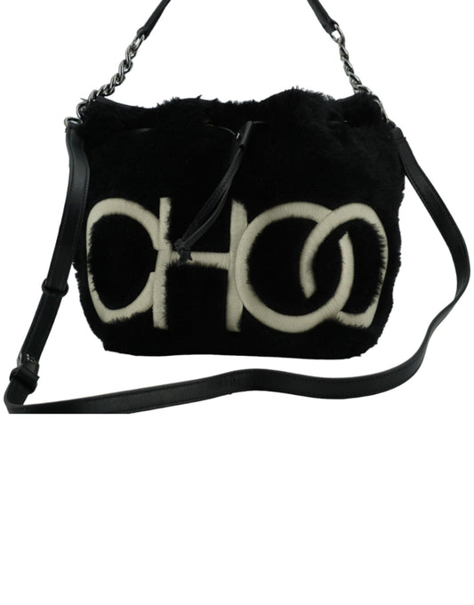  - Black Leather Top Handle and Shoulder Bag