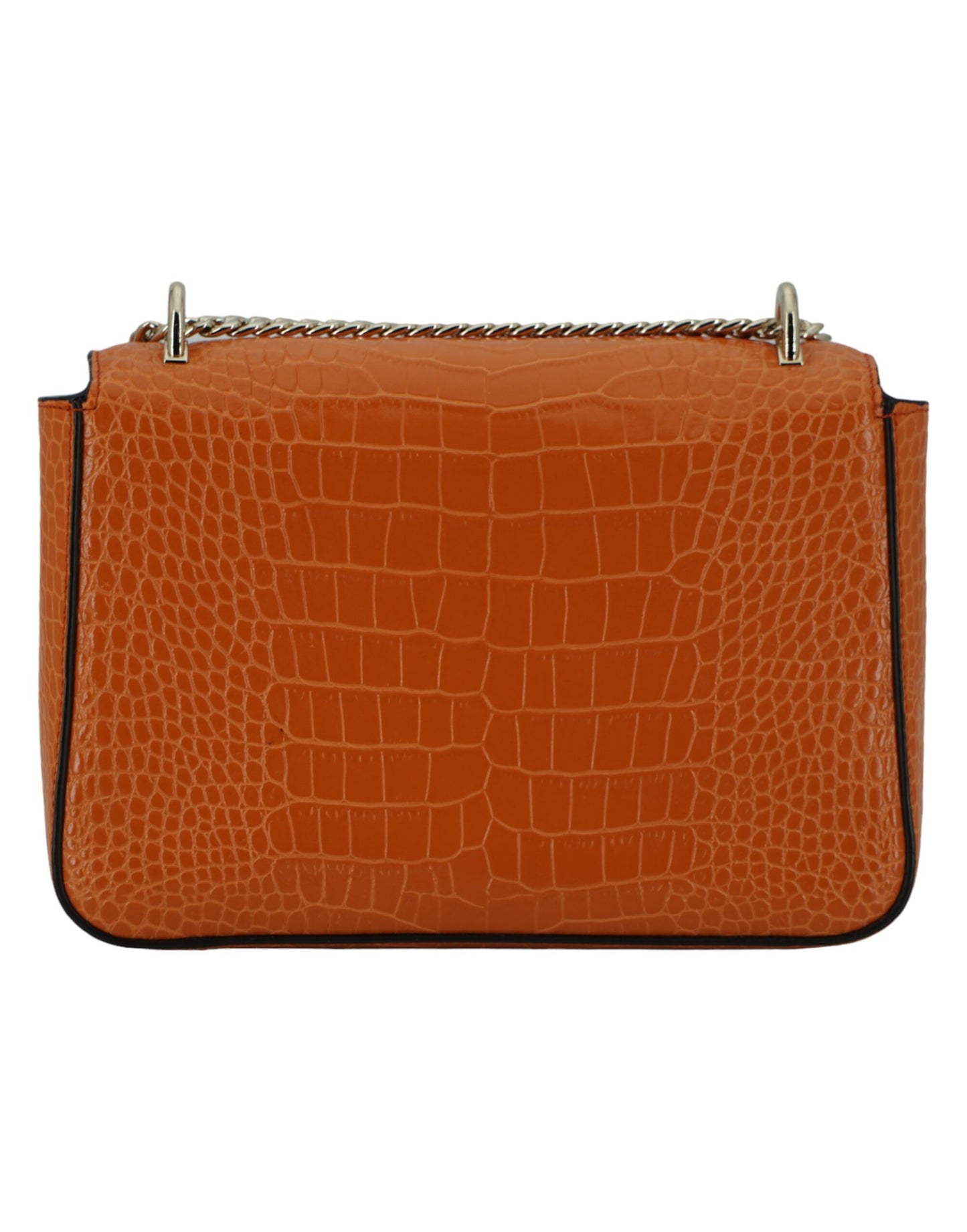  - Amber Orange Leather Shoulder Bag