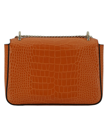  - Amber Orange Leather Shoulder Bag