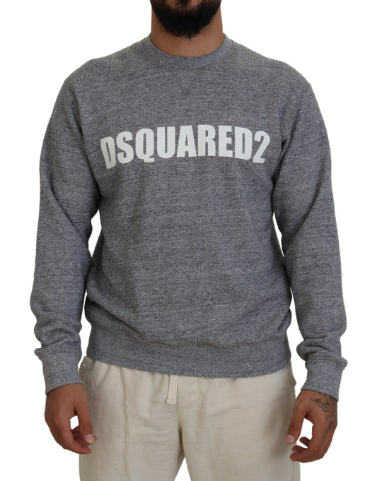  - Gray Crystal Embellishment Men Pullover Sweater