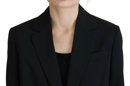 Dsquared2 Black Flower Single Breasted Coat Blazer