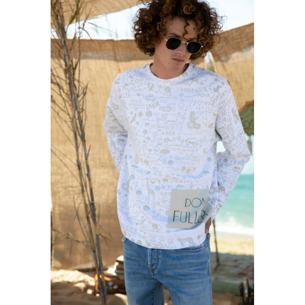  - White Cotton Men Sweater