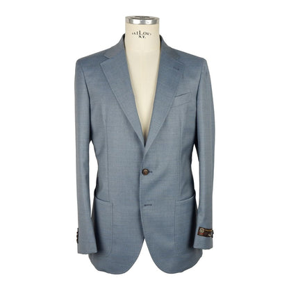  - Light Blue Wool Men's Blazer