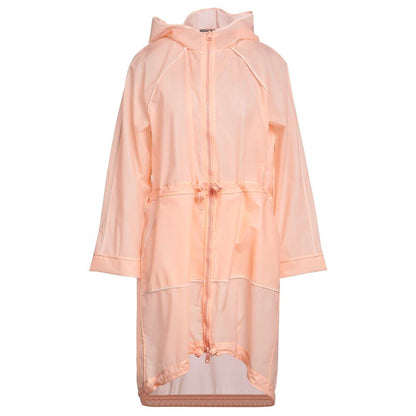  - Powder Pink Long Waterproof Jacket