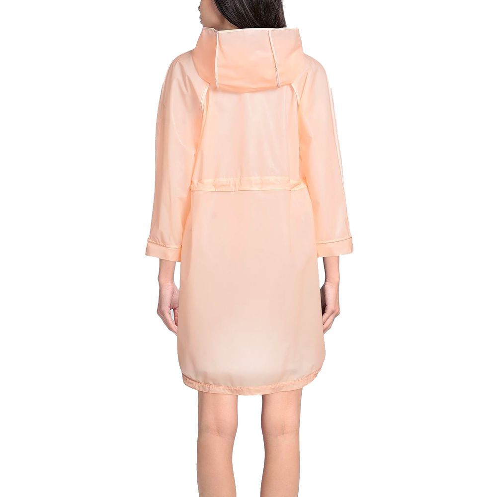  - Powder Pink Long Waterproof Jacket