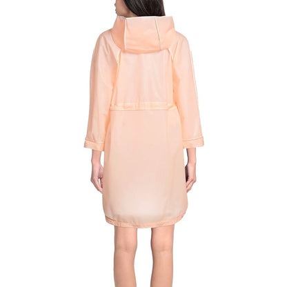  - Powder Pink Long Waterproof Jacket