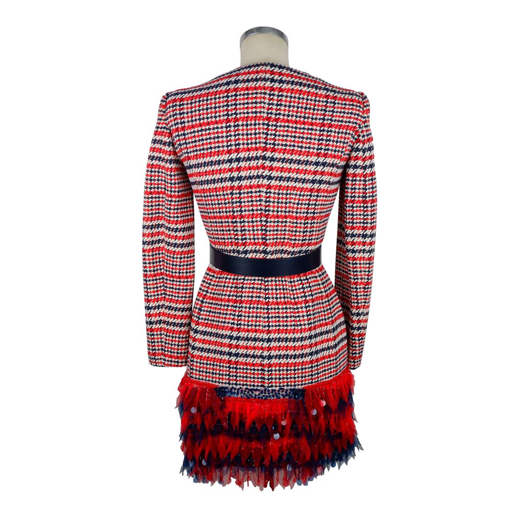 Red Belted Tartan Dress