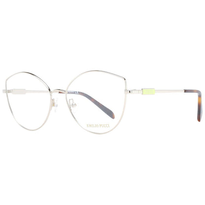 Emilio Pucci Women’s Optical Glasses – Silver Cat Eye Frame, 56mm