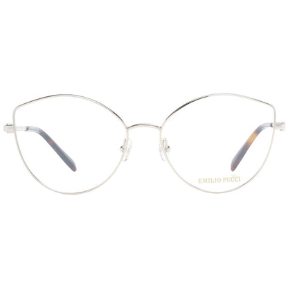 Emilio Pucci Women’s Optical Glasses – Silver Cat Eye Frame, 56mm