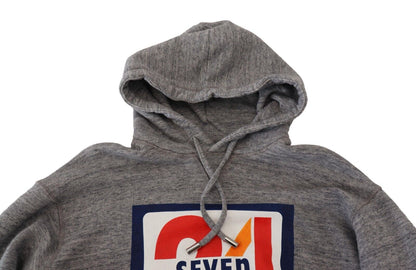  - Gray Logo Print Cotton Hoodie Sweatshirt Sweater