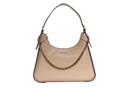 Michael Kors Wilma Large Smooth Leather Chain Shoulder Bag in Powder Blush