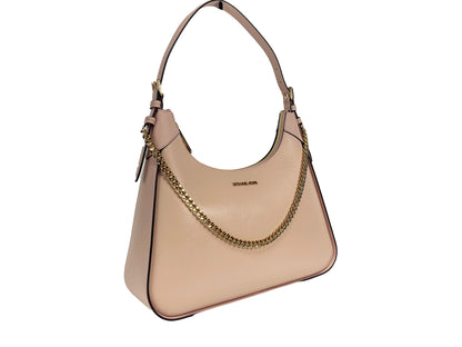 Michael Kors Wilma Large Smooth Leather Chain Shoulder Bag in Powder Blush