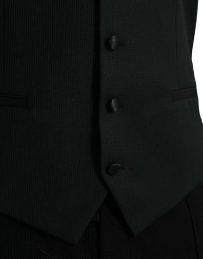  - Black Wool Waistcoat Dress Formal Vest