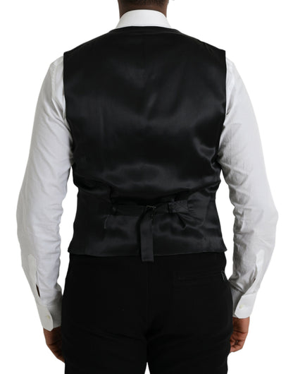  - Black Wool Waistcoat Dress Formal Vest