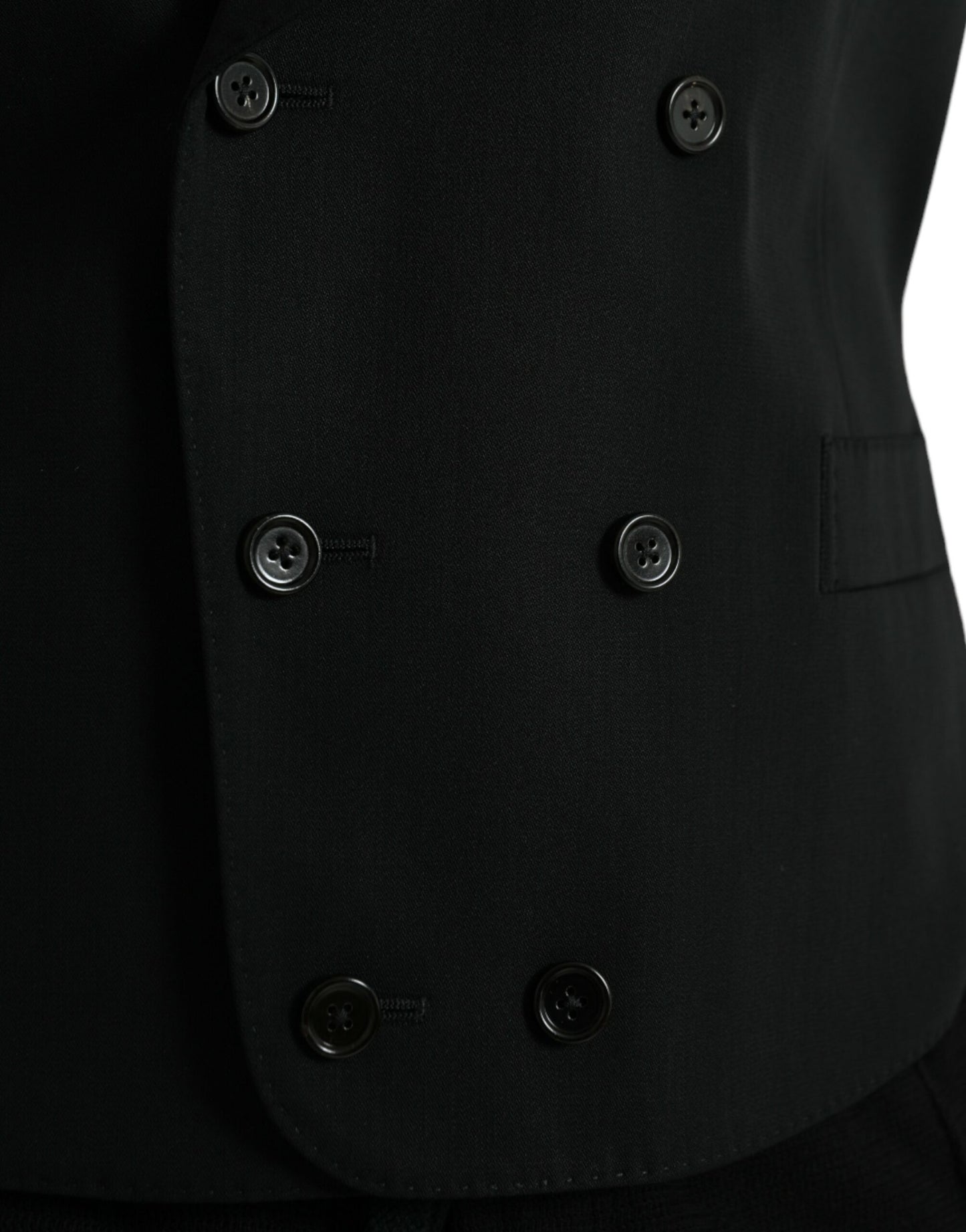  - Black Wool Waistcoat Dress Formal Vest