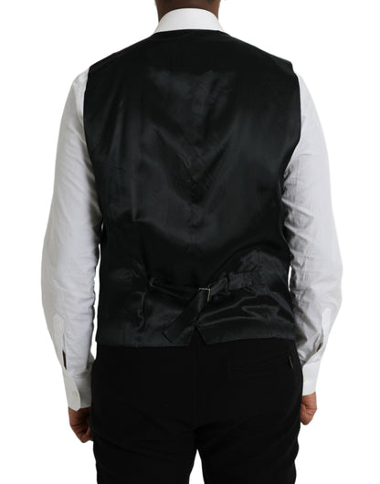  - Black Wool Waistcoat Dress Formal Vest