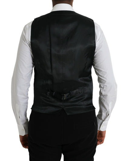  - Black Cotton Waistcoat Dress Formal Vest