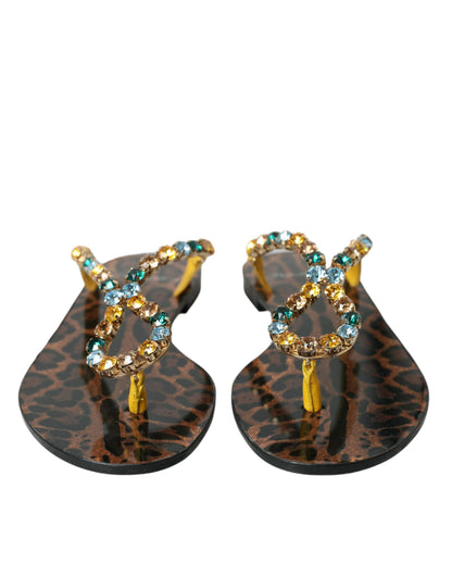  - Mustard Crystal Calf Leather Beachwear Shoes