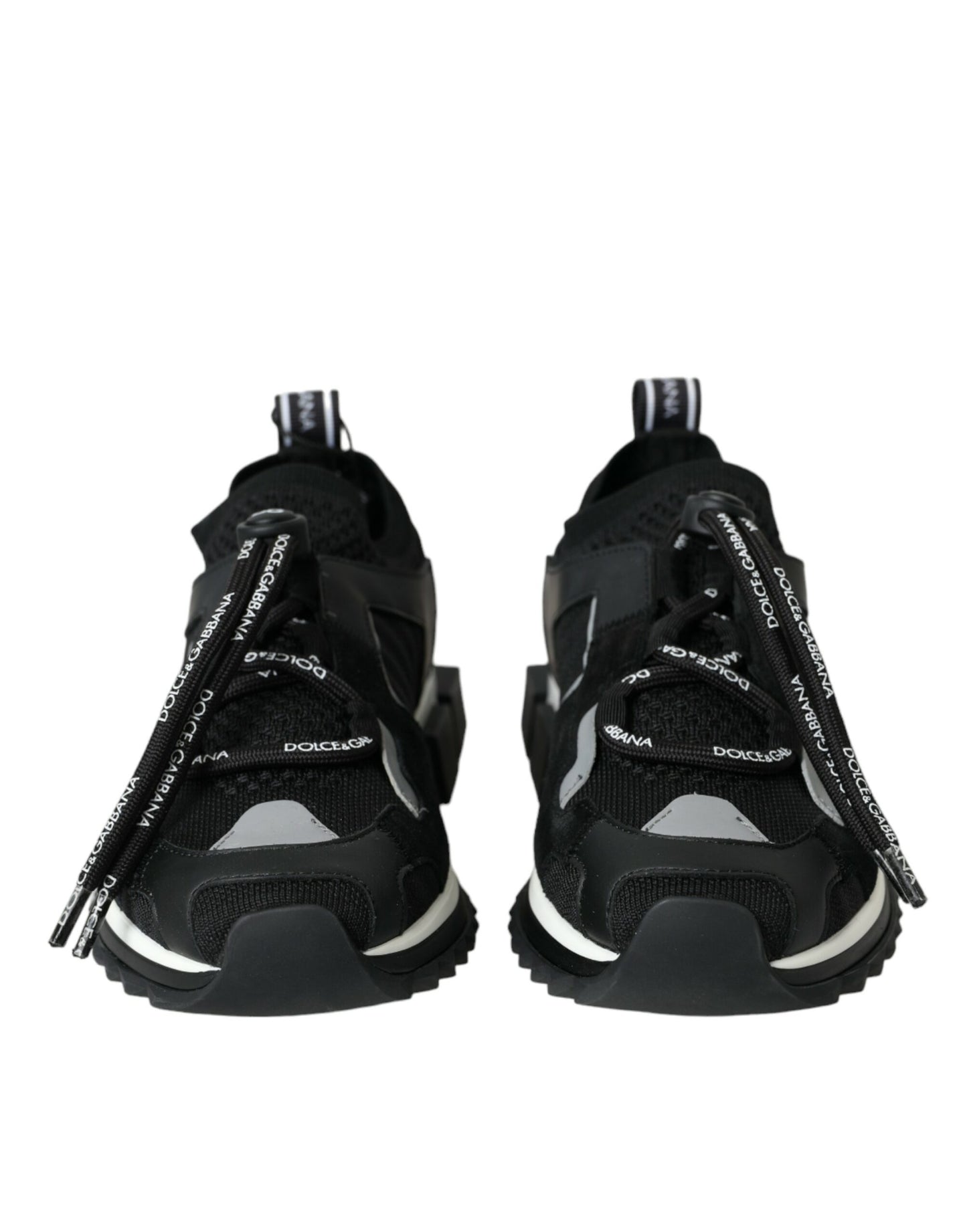 Dolce & Gabbana Women's Black Mesh Sorrento Trekking Sneakers- Designer Footwear
