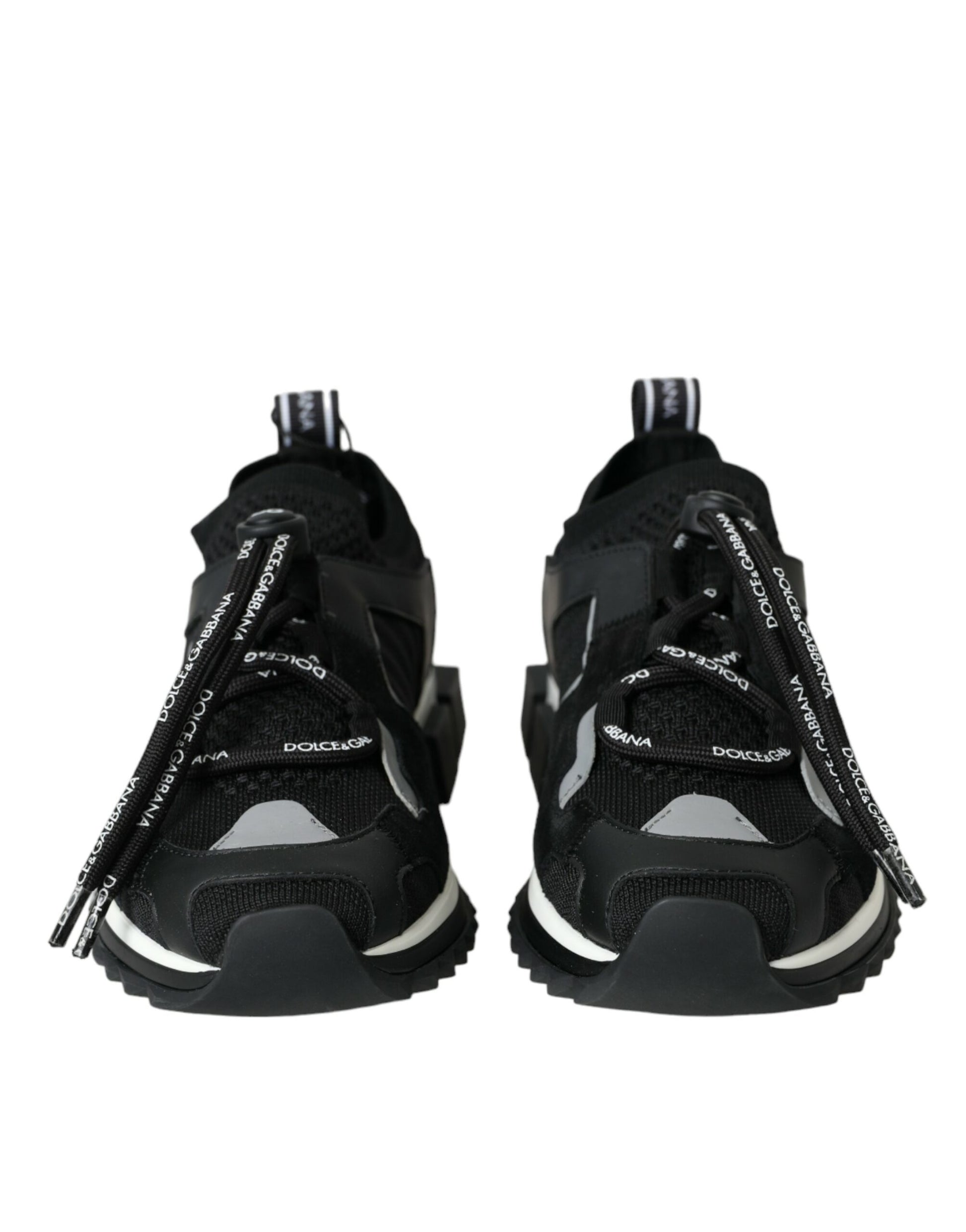 Dolce & Gabbana Women's Black Mesh Sorrento Trekking Sneakers- Designer Footwear