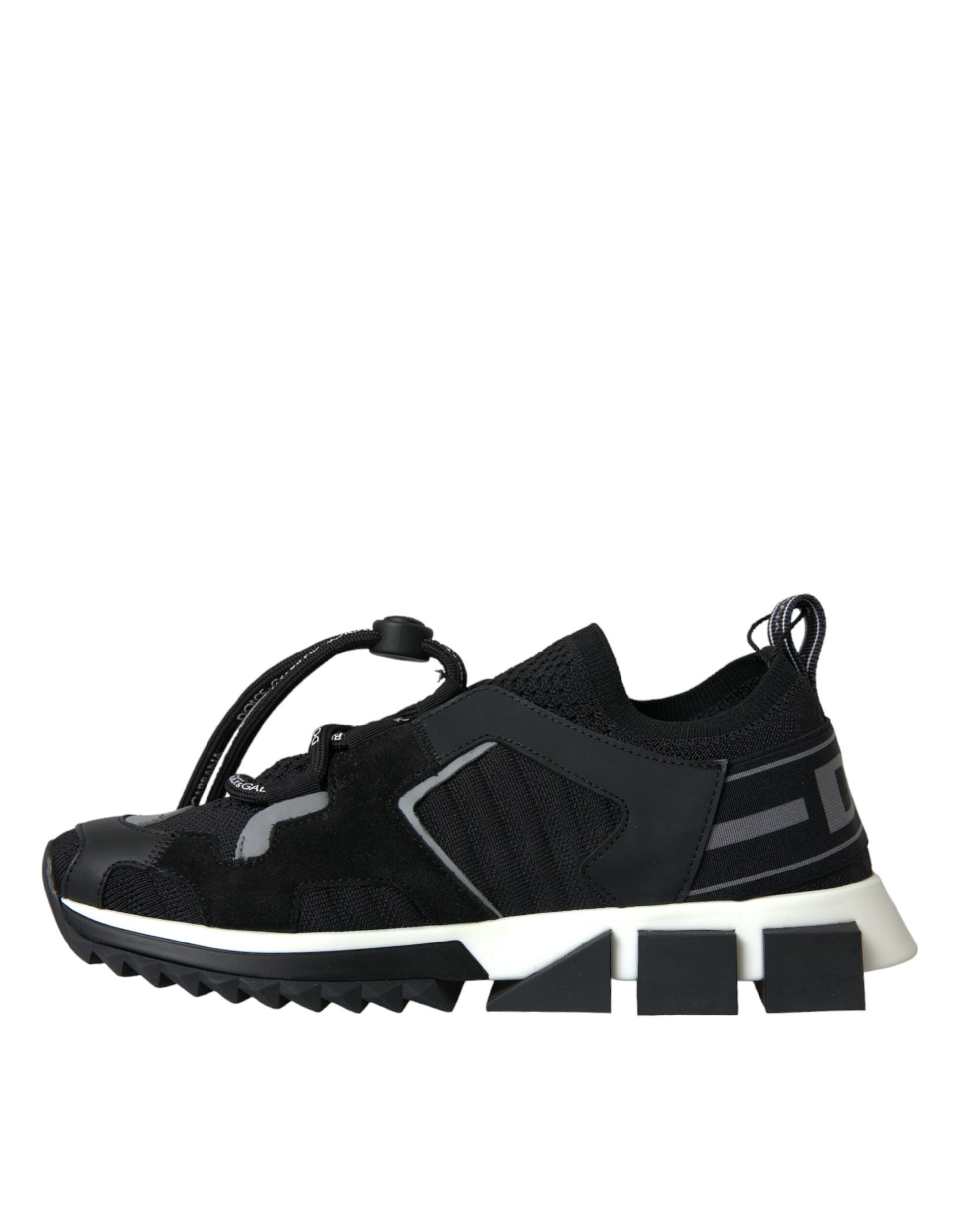 Dolce & Gabbana Women's Black Mesh Sorrento Trekking Sneakers- Designer Footwear