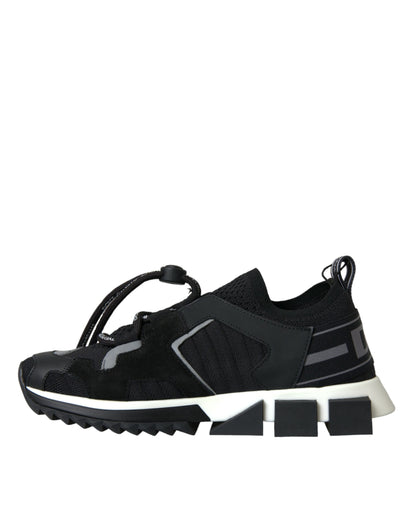 Dolce & Gabbana Women's Black Mesh Sorrento Trekking Sneakers- Designer Footwear