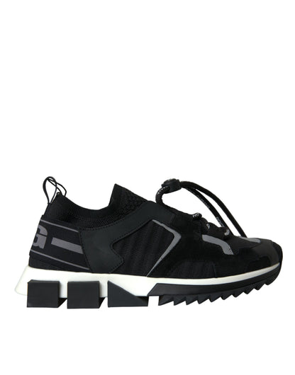 Dolce & Gabbana Women's Black Mesh Sorrento Trekking Sneakers- Designer Footwear