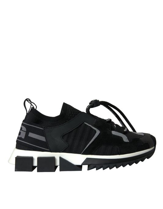 Dolce & Gabbana Women's Black Mesh Sorrento Trekking Sneakers- Designer Footwear