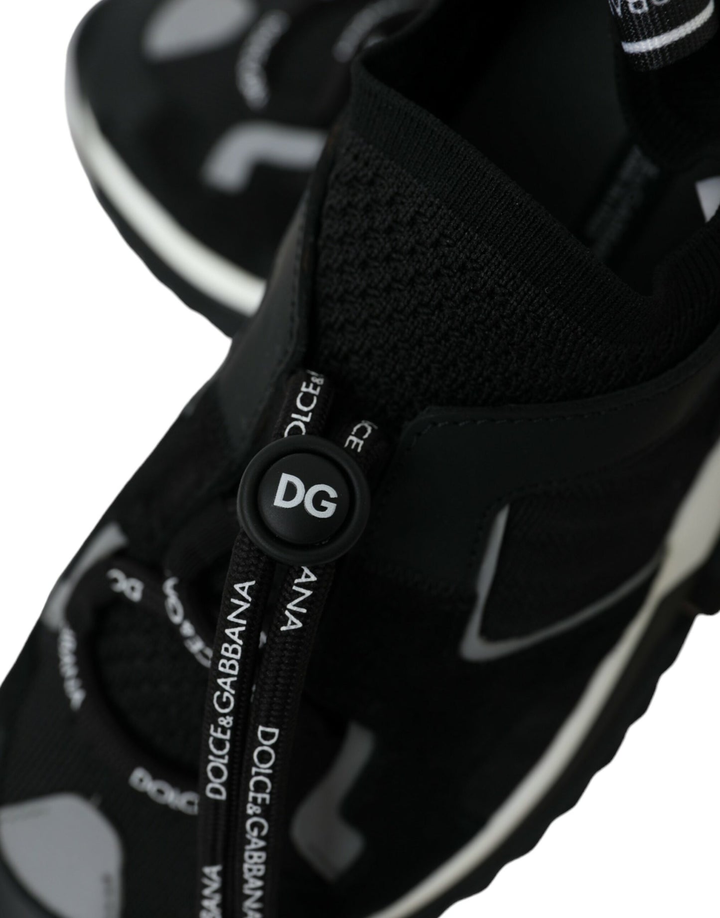 Dolce & Gabbana Women's Black Mesh Sorrento Trekking Sneakers- Designer Footwear