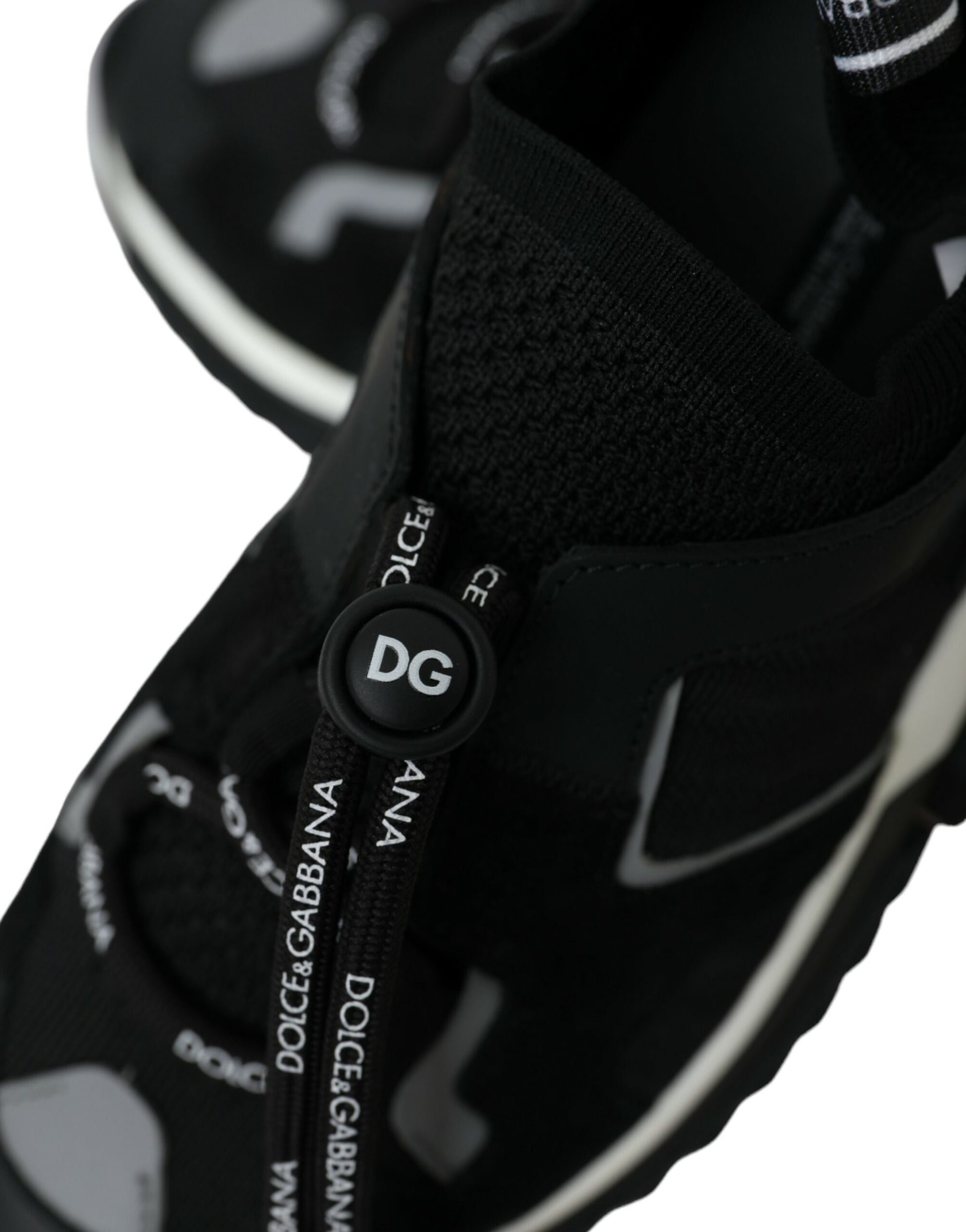 Dolce & Gabbana Women's Black Mesh Sorrento Trekking Sneakers- Designer Footwear