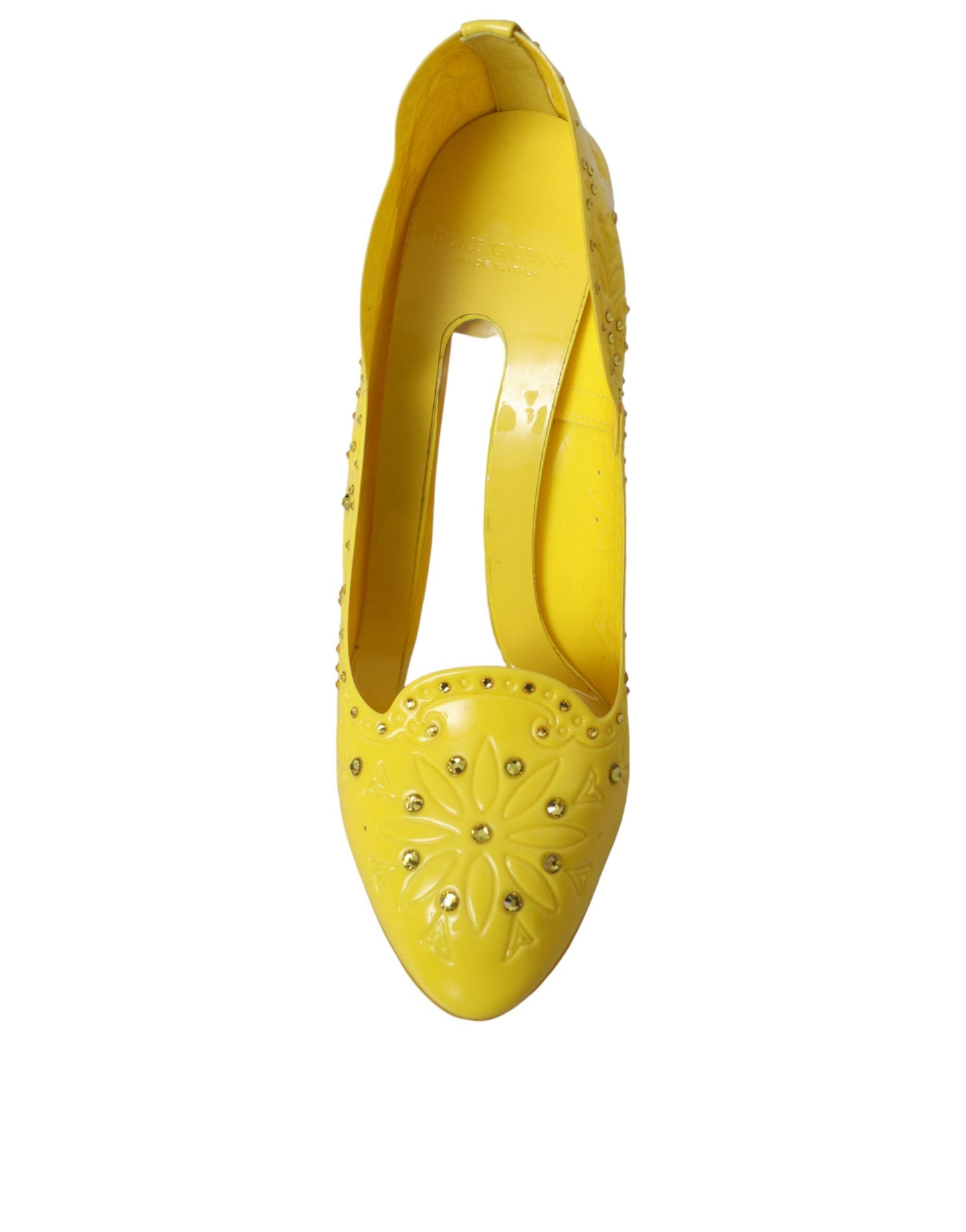 Yellow Crystal CINDERELLA Heels Pumps Shoes - The Luxe Alliance