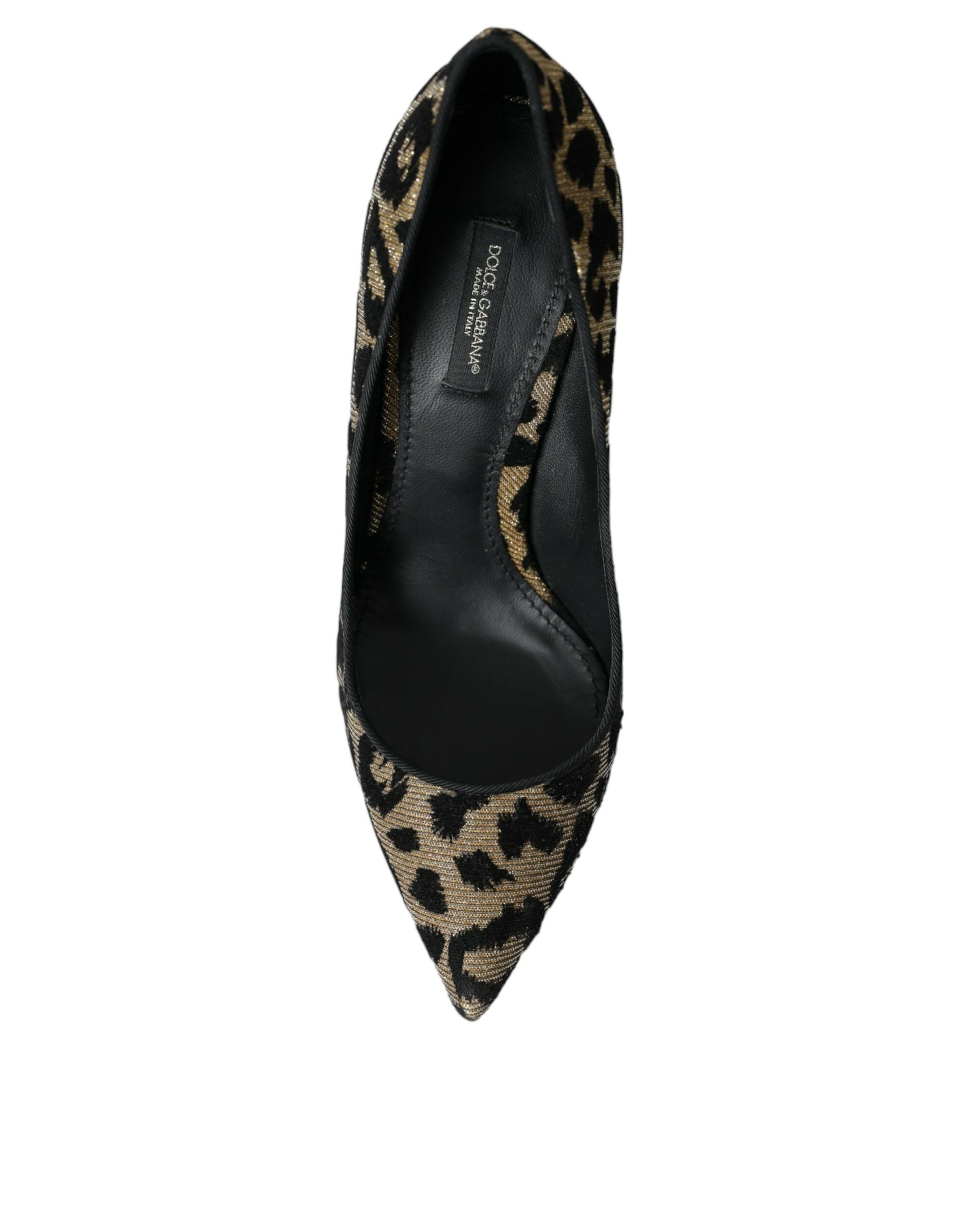 Black Gold Leopard Lurex Heels