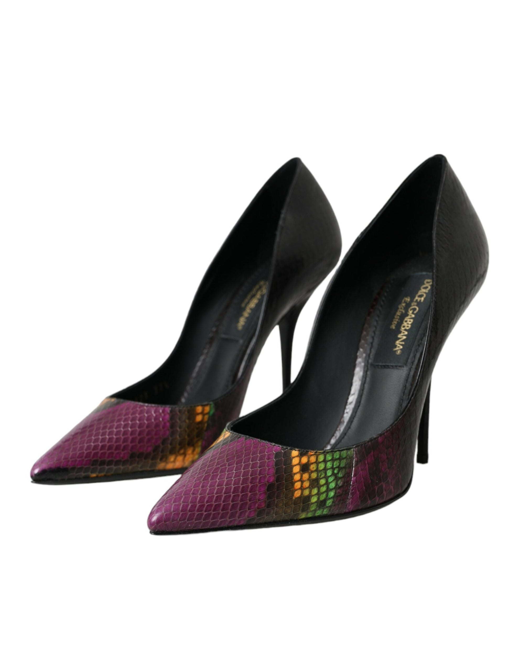 Multicolor Exotic Leather Heels Pumps Shoes