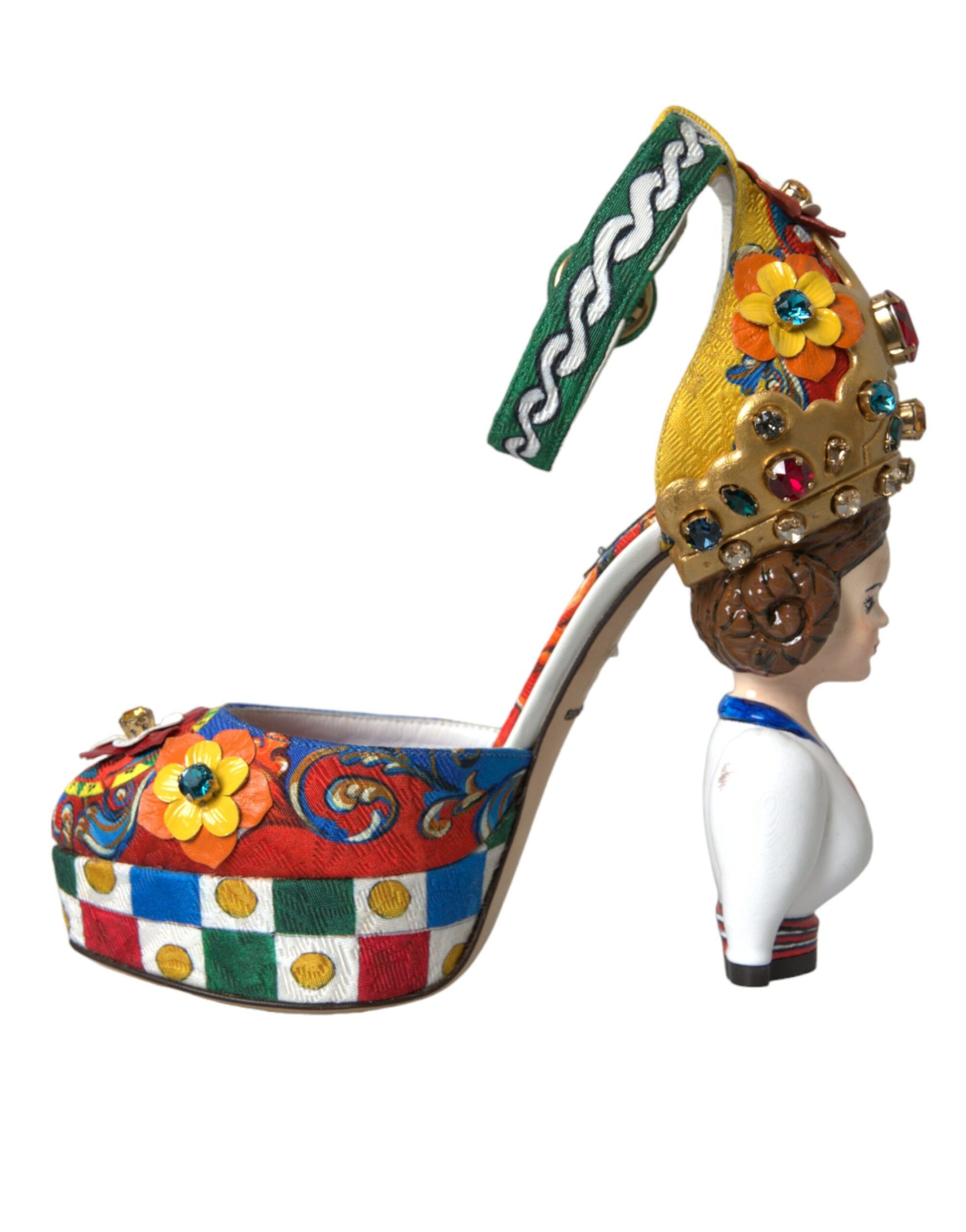 Dolce & Gabbana Multicolor Carretto Embellished Sandals