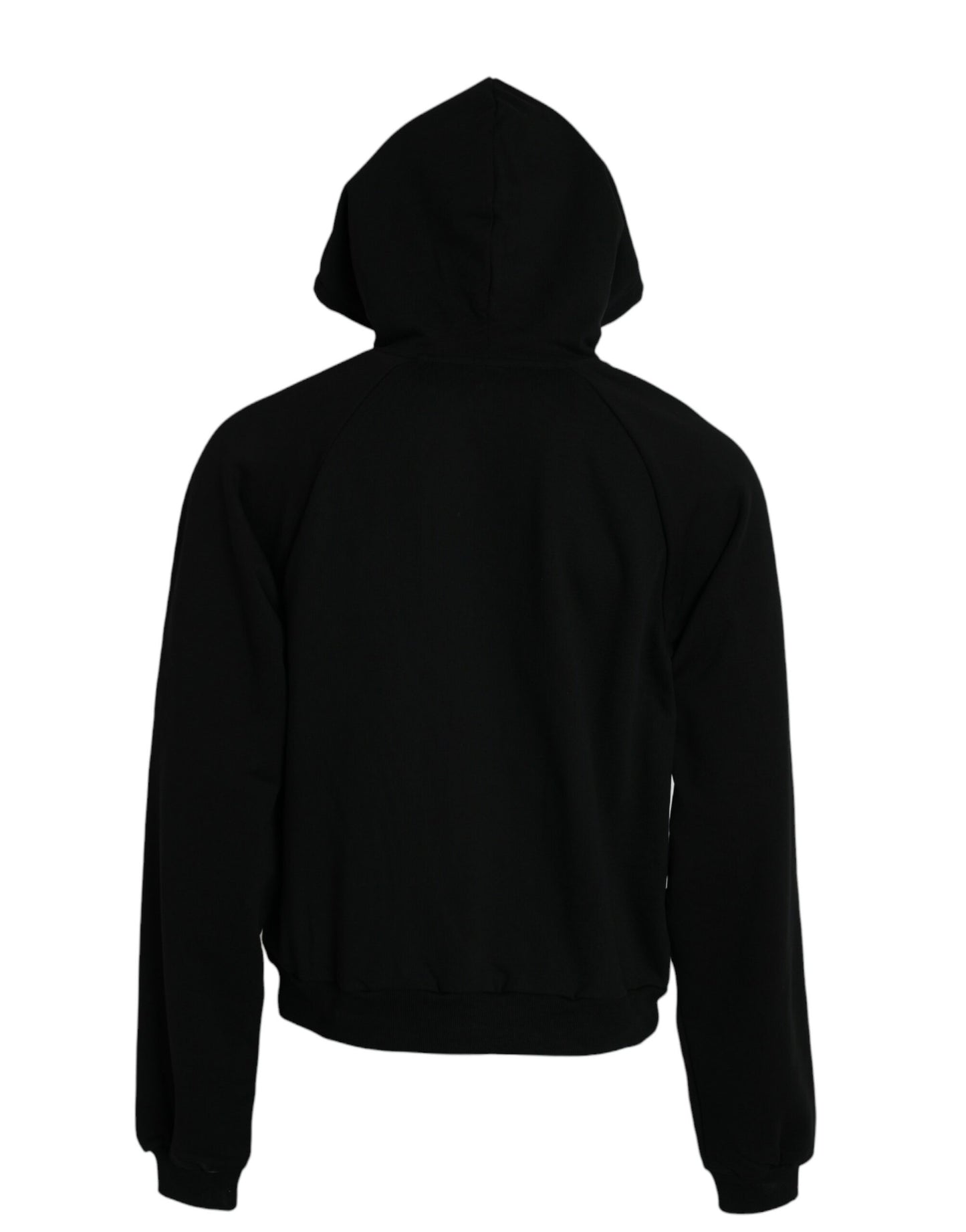  - Black Cotton Logo Hooded Pullover Sweatshirt Sweater