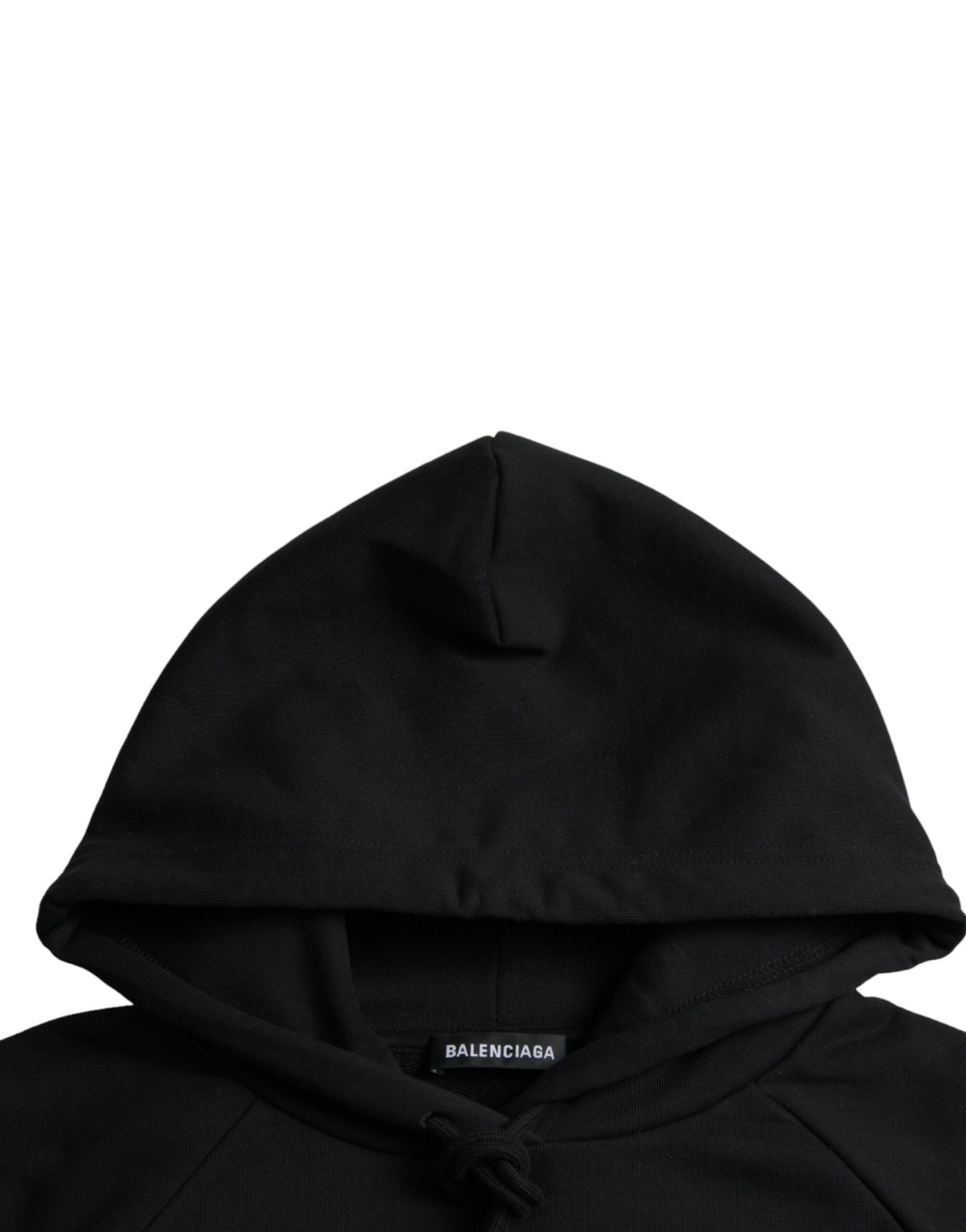  - Black Cotton Logo Hooded Pullover Sweatshirt Sweater