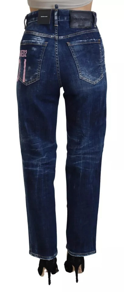  - Blue Icon High Waist Straight Denim Boston Jeans