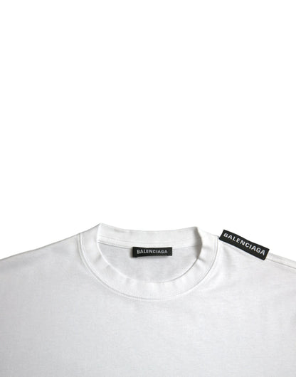  - Off White Cotton Jersey Round Neck T-shirt