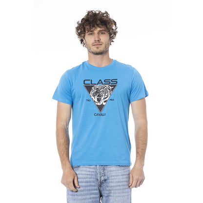 Light Blue Cotton Men T-Shirt - The Luxe Alliance