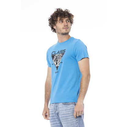 Light Blue Cotton Men T-Shirt - The Luxe Alliance