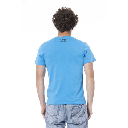 Light Blue Cotton Men T-Shirt - The Luxe Alliance