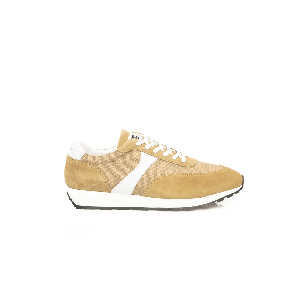 Beige Calf Leather Men Sneaker - The Luxe Alliance