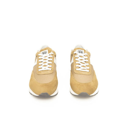 Beige Calf Leather Men Sneaker - The Luxe Alliance