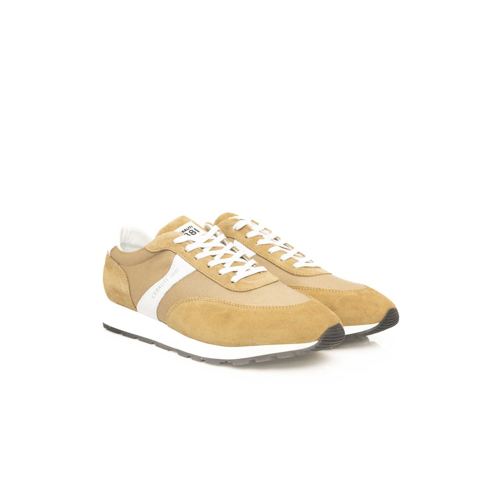 Beige Calf Leather Men Sneaker - The Luxe Alliance