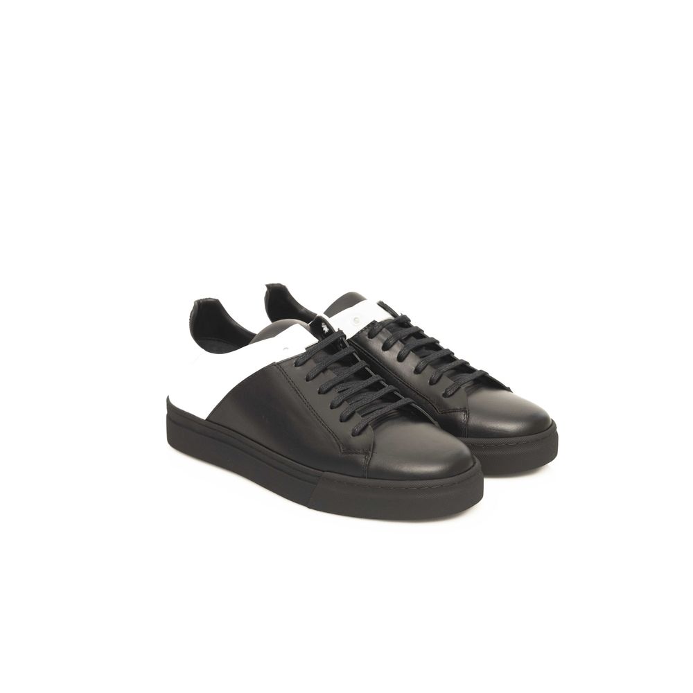 Black Leather Men Sneaker - The Luxe Alliance