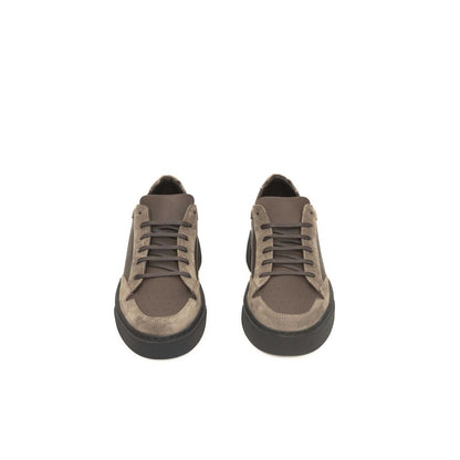 Beige Leather Men Sneaker - The Luxe Alliance